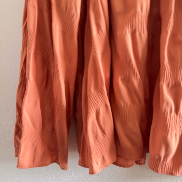 Elizabeth & James Ruched Orange Off Shoulder Long Sleeve Blouse Top Size XL - Picture 6 of 10